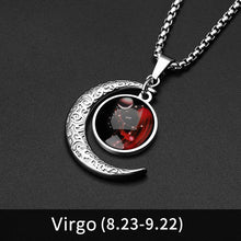 Lataa kuva Galleria-katseluun, 12 Constellation Moon Necklace For Men Women Boy Girl