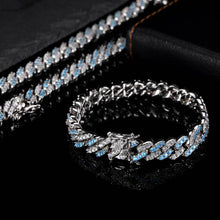 Cargar imagen en el visor de la galería, 9MM Colorful Zircon Cuban Chain