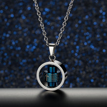 Chargez l'image dans la visionneuse de la galerie, Stainless Steel Rotatable Engraved Bible Pendant Men's Necklace