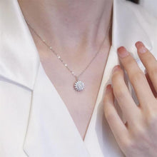 Cargar imagen en el visor de la galería, 925 Sterling Silver Womens Rotatable Sunflower Necklace