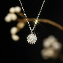 Cargar imagen en el visor de la galería, 925 Sterling Silver Womens Rotatable Sunflower Necklace