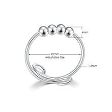 Cargar imagen en el visor de la galería, New Adjustable Free Rotating Bead Anti-stress Anxiety Rings