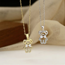 Chargez l'image dans la visionneuse de la galerie, S925 Sterling Silver Cute Bear Necklace