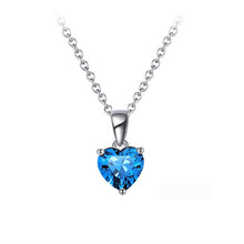 Laden Sie das Bild in den Galerie-Viewer. 925 Sterling Silver Birthstone Pendant Necklace