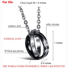 Lataa kuva Galleria-katseluun, Stainless Steel Matching Necklaces For Couples