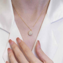 Cargar imagen en el visor de la galería, 925 Sterling Silver Womens Rotatable Sunflower Necklace