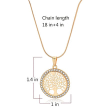 Lataa kuva Galleria-katseluun, Tree Of Life Necklace &amp; Earrings Set