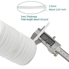 Cargar imagen en el visor de la galería, 2.5mm Round Braided Elastic Cord/White Elastic Band - 50 Yard