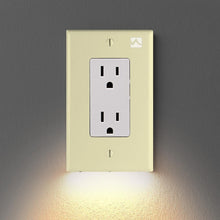 Lataa kuva Galleria-katseluun, OUTLET WALL PLATE WITH LED NIGHT LIGHTS-NO BATTERIES OR WIRES [UL FCC CSA CERTIFIED] - BestBck