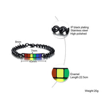 Laden Sie das Bild in den Galerie-Viewer. 【Love is Love】Rainbow/Transgender/Bisexual-LGBT Couple Rainbow Bracelet