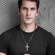 Cargar imagen en el visor de la galería, 3 Layers Stainless Steel Cross Pendant Necklace