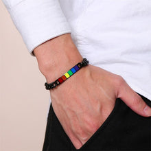 Laden Sie das Bild in den Galerie-Viewer. 【Love is Love】Rainbow/Transgender/Bisexual-LGBT Couple Rainbow Bracelet