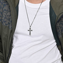 Lataa kuva Galleria-katseluun, Stainless Steel Two-Color Cross Pendant