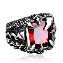 Lataa kuva Galleria-katseluun, Men's Vintage Crystal Dragon Claw Ring
