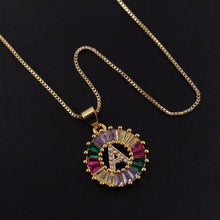 Cargar imagen en el visor de la galería, THE BEST GIFT - RAINBOW INITIAL LETTERS PENDANT NECKLACE