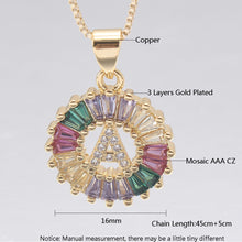 Cargar imagen en el visor de la galería, THE BEST GIFT - RAINBOW INITIAL LETTERS PENDANT NECKLACE