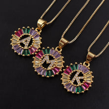 Cargar imagen en el visor de la galería, THE BEST GIFT - RAINBOW INITIAL LETTERS PENDANT NECKLACE