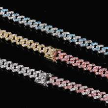 Cargar imagen en el visor de la galería, 9MM Colorful Zircon Cuban Chain