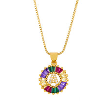 Cargar imagen en el visor de la galería, THE BEST GIFT - RAINBOW INITIAL LETTERS PENDANT NECKLACE