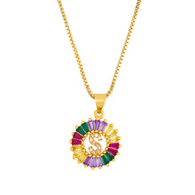 Cargar imagen en el visor de la galería, THE BEST GIFT - RAINBOW INITIAL LETTERS PENDANT NECKLACE