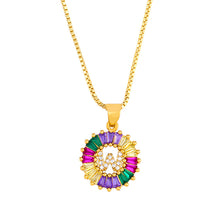 Cargar imagen en el visor de la galería, THE BEST GIFT - RAINBOW INITIAL LETTERS PENDANT NECKLACE