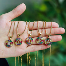 Cargar imagen en el visor de la galería, THE BEST GIFT - RAINBOW INITIAL LETTERS PENDANT NECKLACE