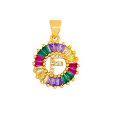 Cargar imagen en el visor de la galería, THE BEST GIFT - RAINBOW INITIAL LETTERS PENDANT NECKLACE