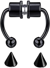 Lataa kuva Galleria-katseluun, New Magnetic False Nose Ring, Titanium Steel Non-Perforated Nose Ring Nose Jewelry