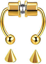 Lataa kuva Galleria-katseluun, New Magnetic False Nose Ring, Titanium Steel Non-Perforated Nose Ring Nose Jewelry