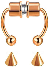 Lataa kuva Galleria-katseluun, New Magnetic False Nose Ring, Titanium Steel Non-Perforated Nose Ring Nose Jewelry