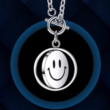 Cargar imagen en el visor de la galería, Stainless Steel Round Flip Smile Pendant