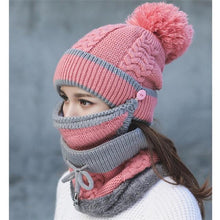 Lataa kuva Galleria-katseluun, Women Winter Scarf Set(mask+hat+scarf)