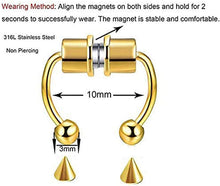 Lataa kuva Galleria-katseluun, New Magnetic False Nose Ring, Titanium Steel Non-Perforated Nose Ring Nose Jewelry