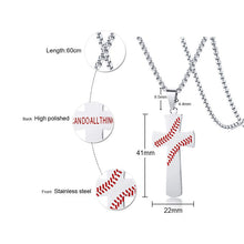 Lataa kuva Galleria-katseluun, Baseball Cross Pendant Necklaces For Mens