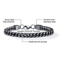 Cargar imagen en el visor de la galería, Stylish Stainless Steel Chain Bracelet for Men