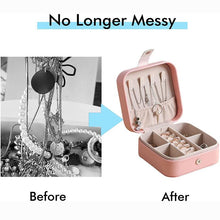 Laden Sie das Bild in den Galerie-Viewer. Small Travel Leather Jewelry Storage Box