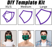 Cargar imagen en el visor de la galería, 4 Sizes, Face Covering DIY Sewing Template Kit