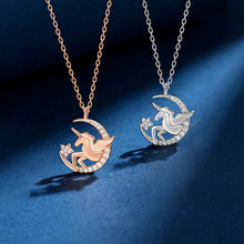 Lataa kuva Galleria-katseluun, Star And Moon Unicorn Necklace