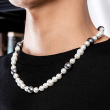 Lataa kuva Galleria-katseluun, 20 Inches Imitation Pearls Collar Necklace For Men