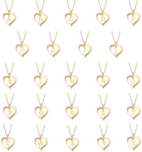 Cargar imagen en el visor de la galería, Personalized 26 Letter Female Heart Pendant Necklace