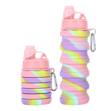 Laden Sie das Bild in den Galerie-Viewer. Foldable Silicone Sports Water Bottles Eco Friendly