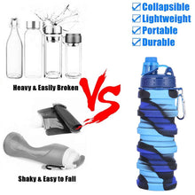 Laden Sie das Bild in den Galerie-Viewer. Foldable Silicone Sports Water Bottles Eco Friendly