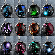 Lataa kuva Galleria-katseluun, 12 Constellation Moon Necklace For Men Women Boy Girl