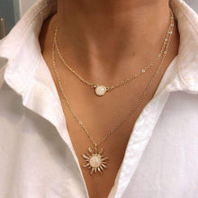 Lataa kuva Galleria-katseluun, Moon and Sun Layered Necklace Gift for Women