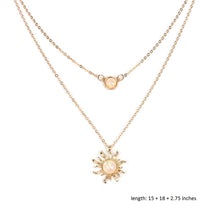 Lataa kuva Galleria-katseluun, Moon and Sun Layered Necklace Gift for Women