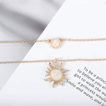 Lataa kuva Galleria-katseluun, Moon and Sun Layered Necklace Gift for Women