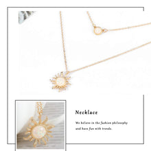 Lataa kuva Galleria-katseluun, Moon and Sun Layered Necklace Gift for Women