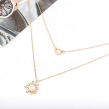 Lataa kuva Galleria-katseluun, Moon and Sun Layered Necklace Gift for Women