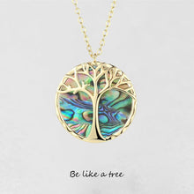 Lataa kuva Galleria-katseluun, Natural Shell Tree of Life Necklace