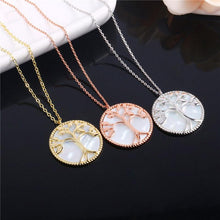 Lataa kuva Galleria-katseluun, Natural Shell Tree of Life Necklace